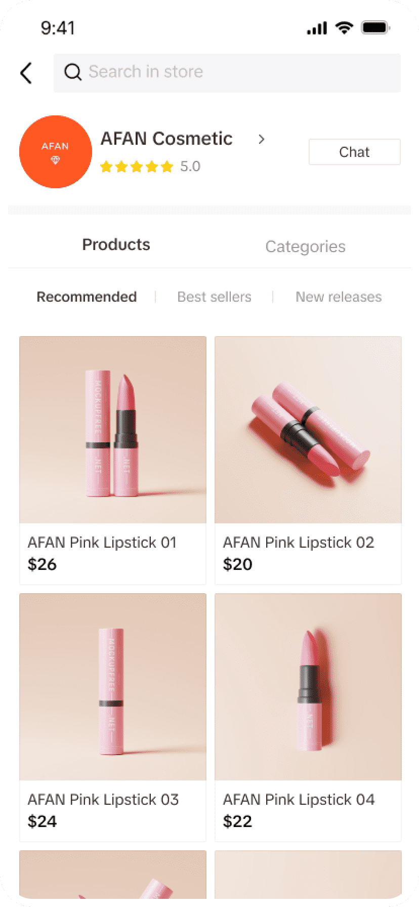 Shop tab of TikTok Shop Marketplace