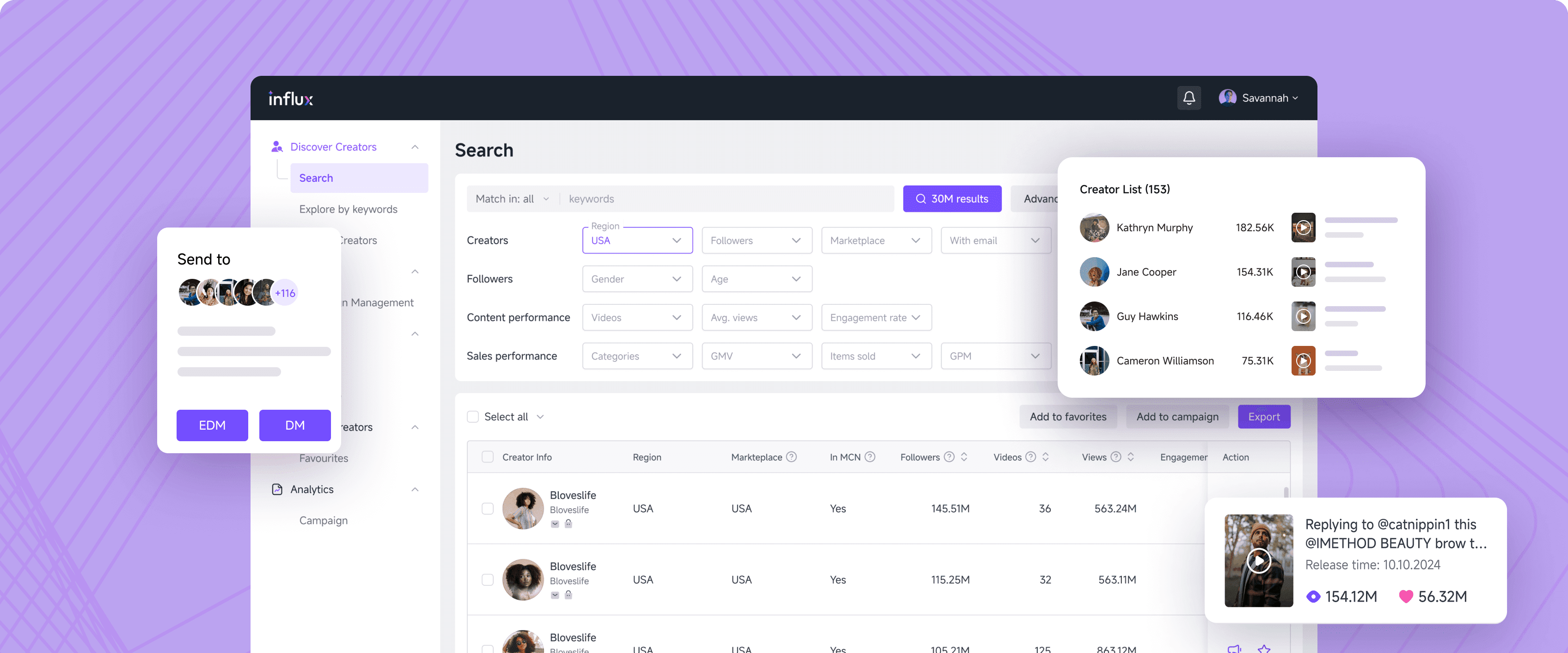 Datech Influx is an all-in-one influencer marketing platform