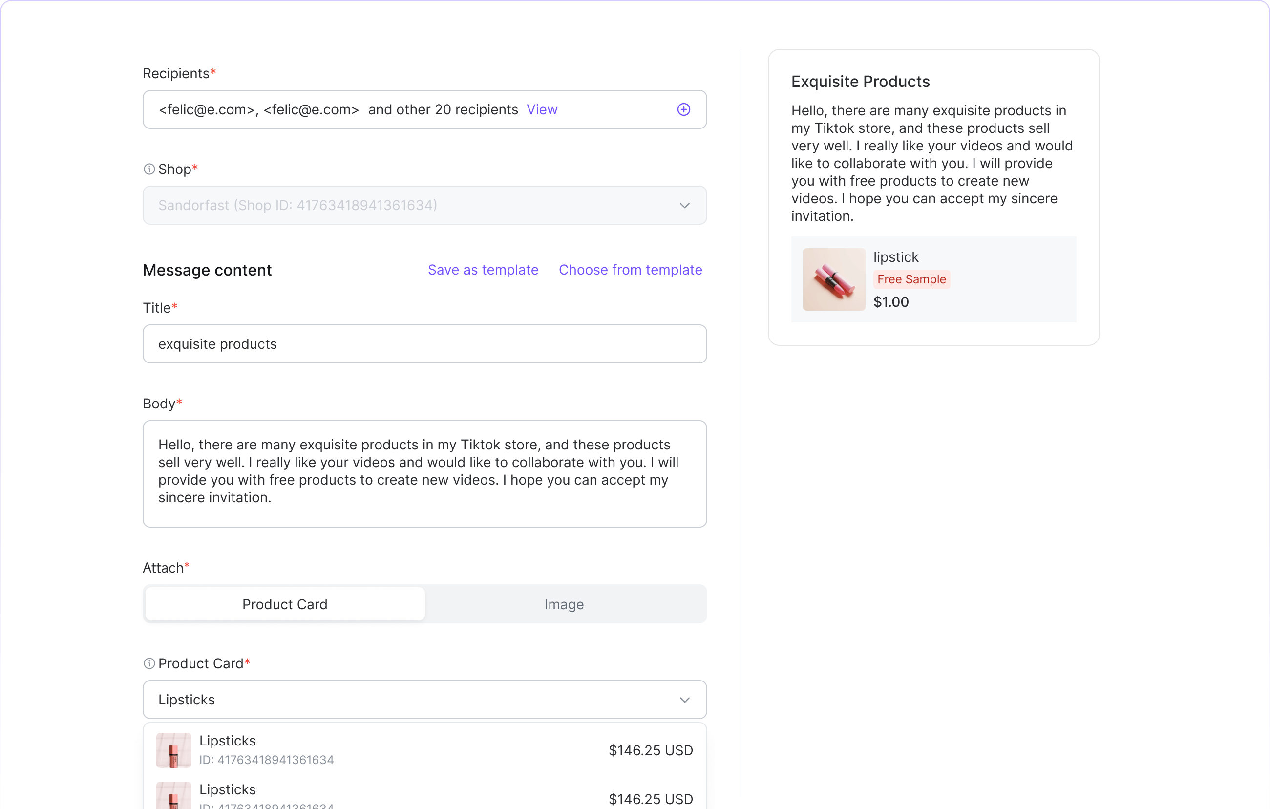 Datech Influx feature - connect influencer via direct message